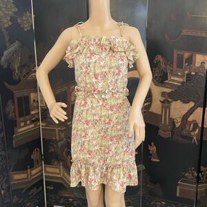 Short floral print dress, size M